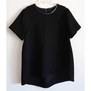Madewell Black Short Sleeve Blouse - Size Medium